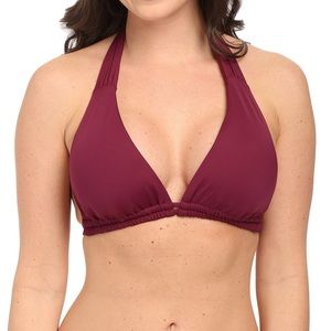 NWT BECCA Color Code Bikini Top DDD cup maroon